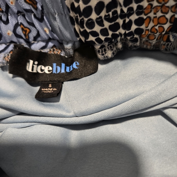 Blue Pleated Midi A-Line Skirt for Casual Wear (New) - Picture 8 of 8